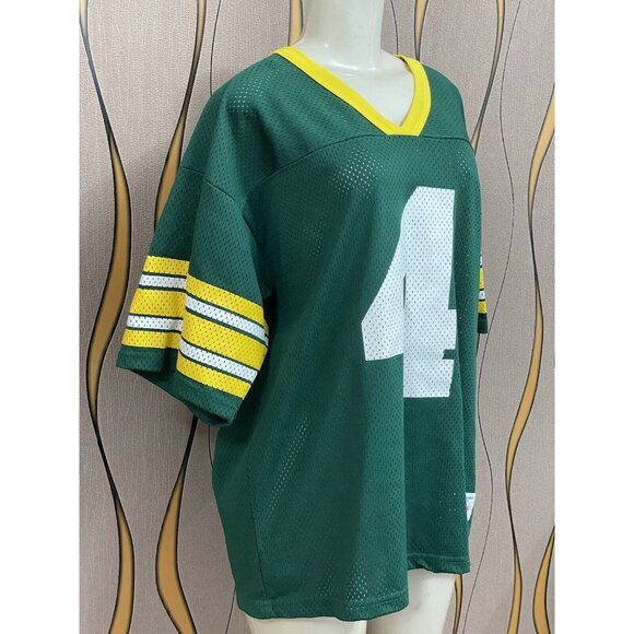 Logo 7 VTG '90s Green Bay Packers #4 Brett Favre NFL Jersey Sz L Made USA 1407 - Picture 3 of 7